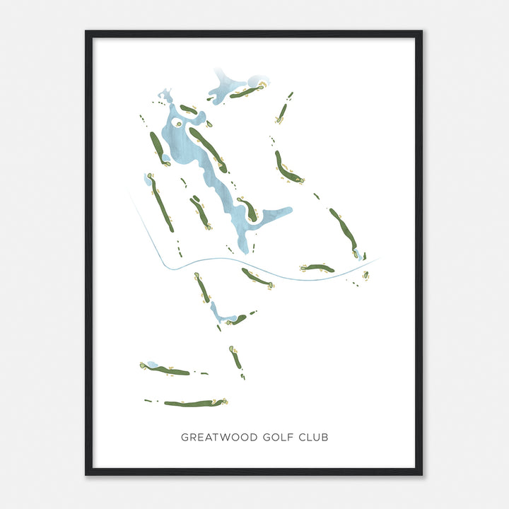 Print of Greatwood Golf Club Modern Map