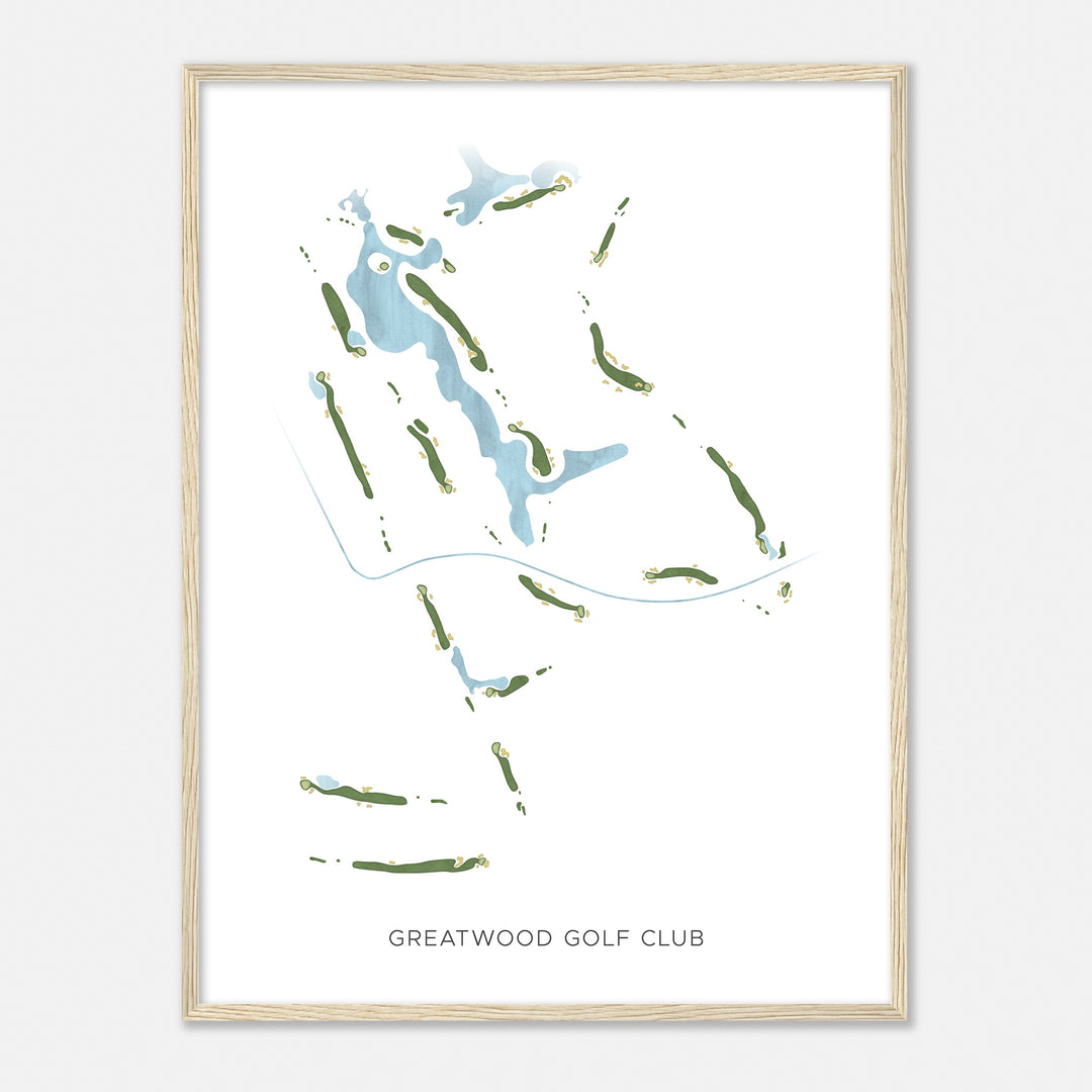Print of Greatwood Golf Club Modern Map