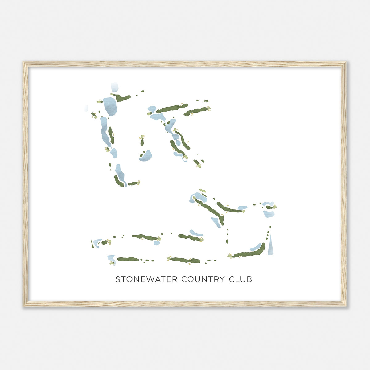 Print of Stonewater Country Club Modern Map