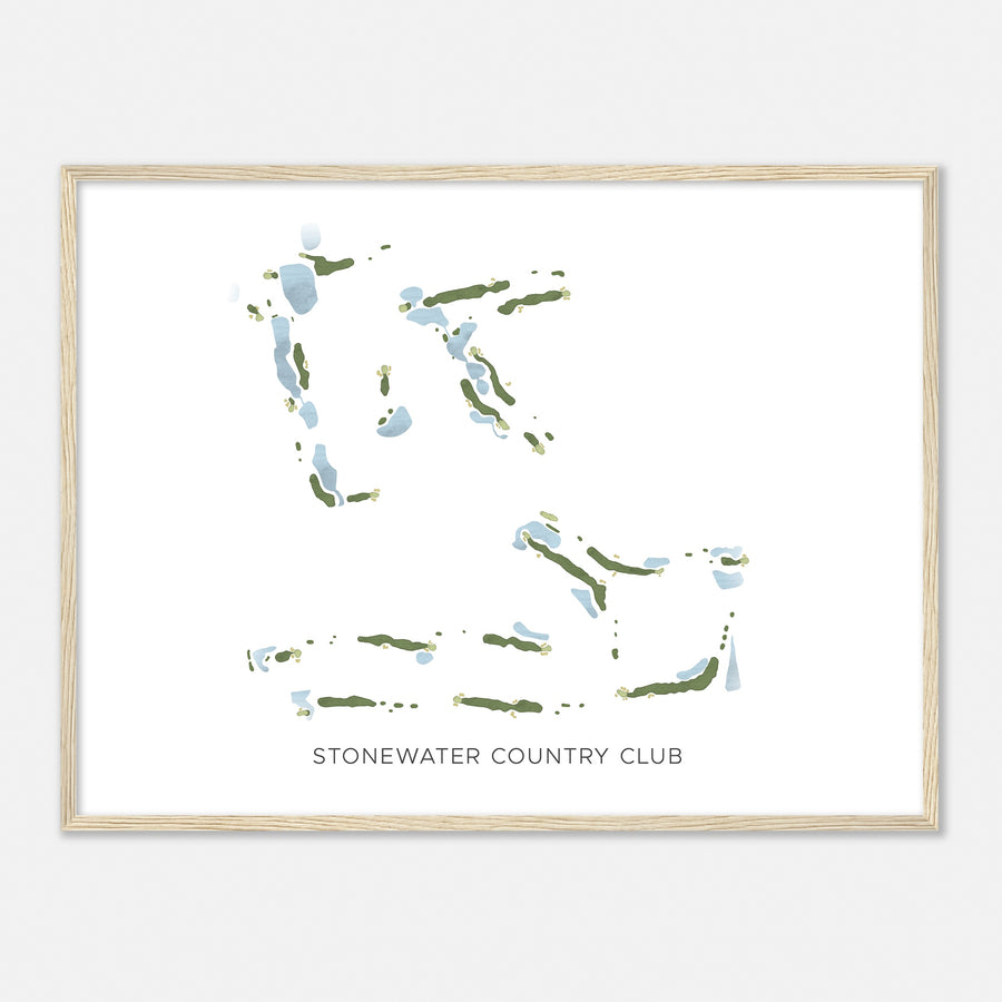 Print of Stonewater Country Club Modern Map
