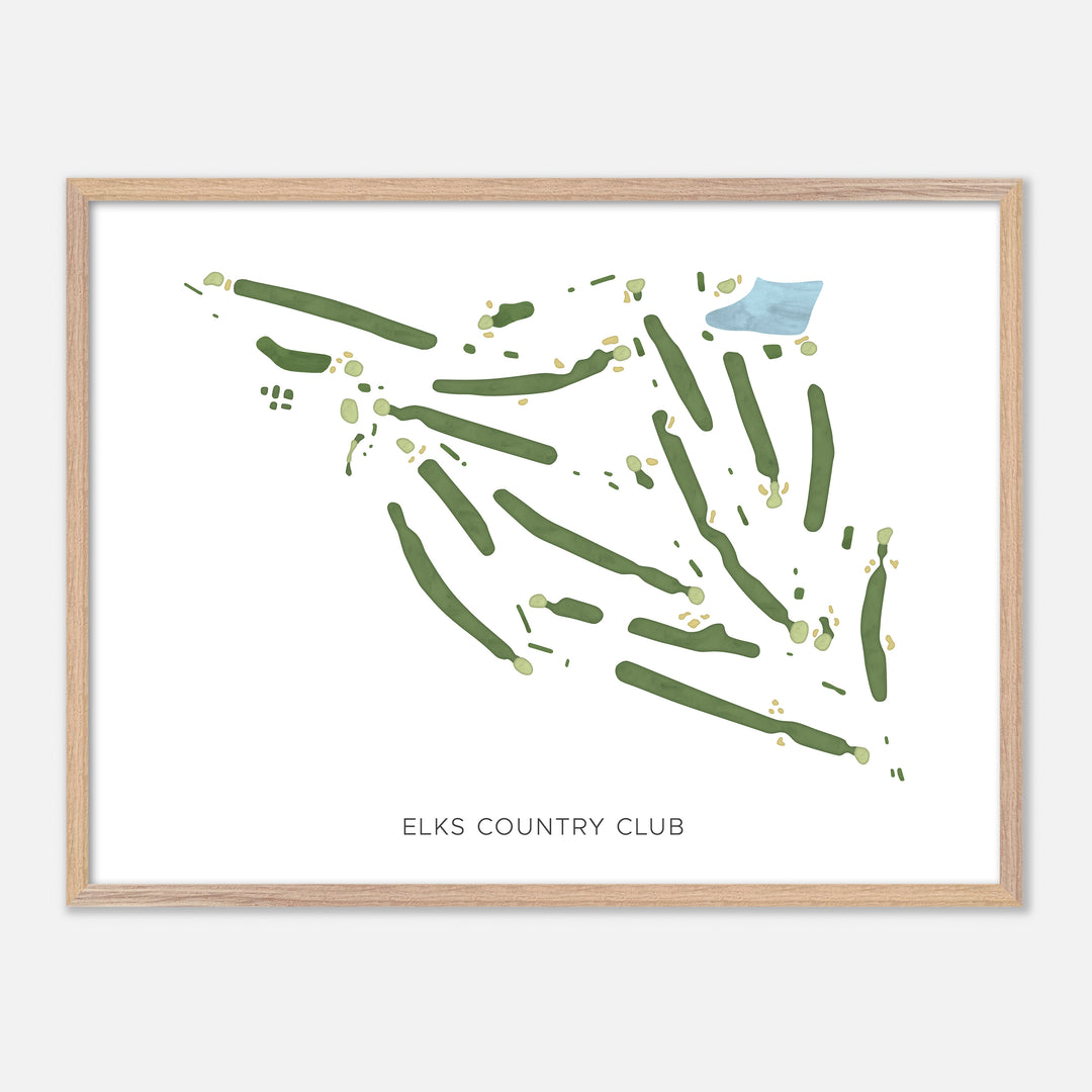 Print of Elks Country Club Modern Map