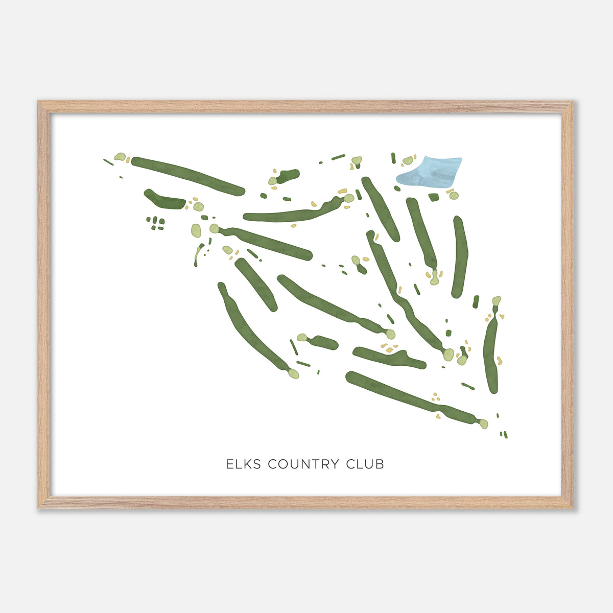 Print of Elks Country Club Modern Map