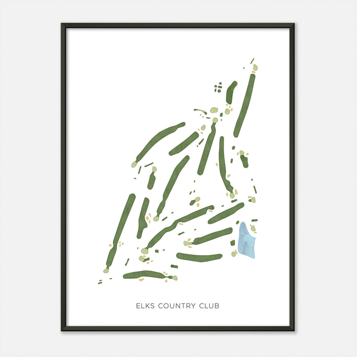 Print of Elks Country Club Modern Map