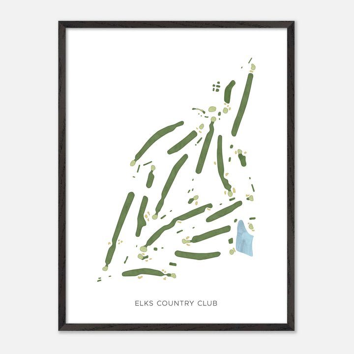 Print of Elks Country Club Modern Map