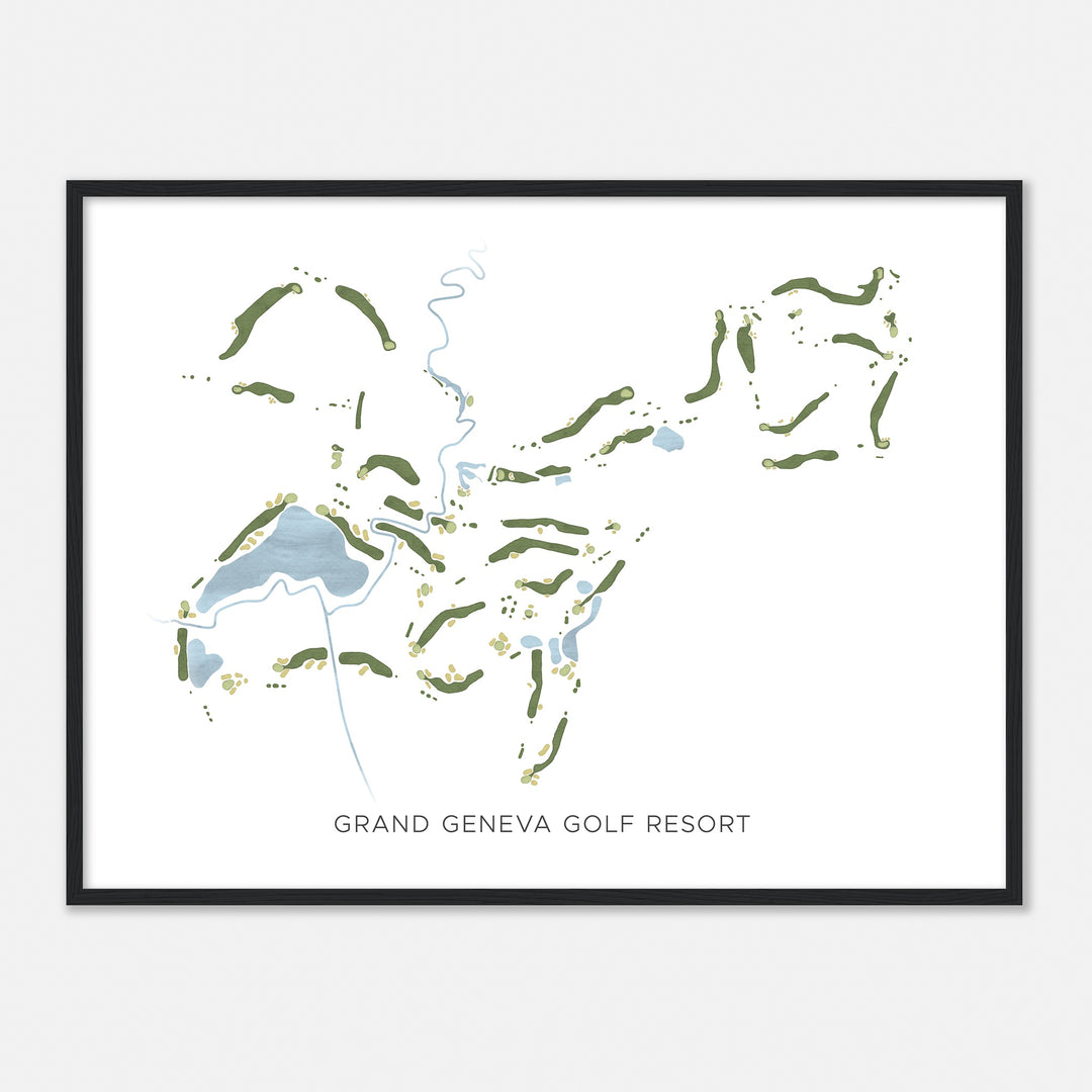 Print of Grand Geneva Golf Resort Modern Map