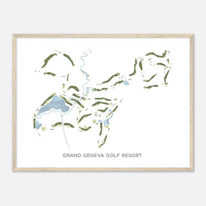 Print of Grand Geneva Golf Resort Modern Map