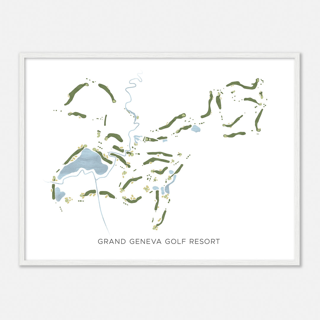 Print of Grand Geneva Golf Resort Modern Map