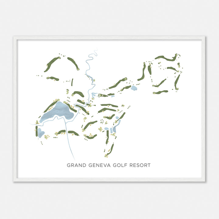 Print of Grand Geneva Golf Resort Modern Map