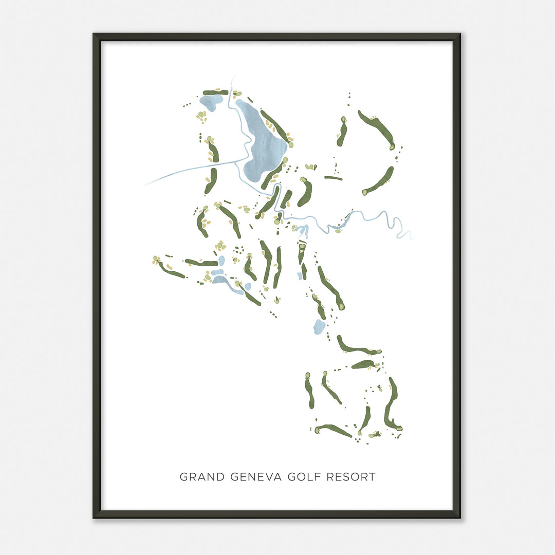 Print of Grand Geneva Golf Resort Modern Map