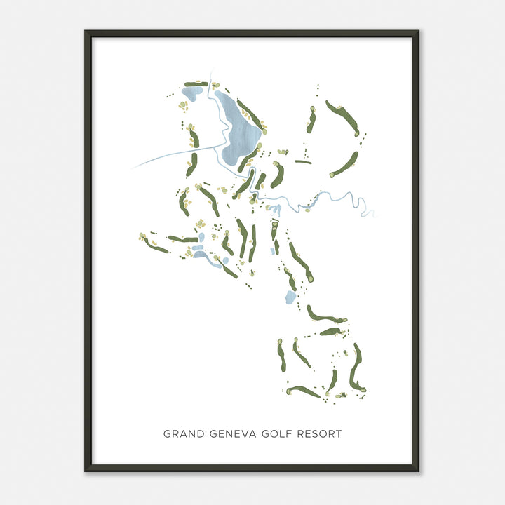 Print of Grand Geneva Golf Resort Modern Map