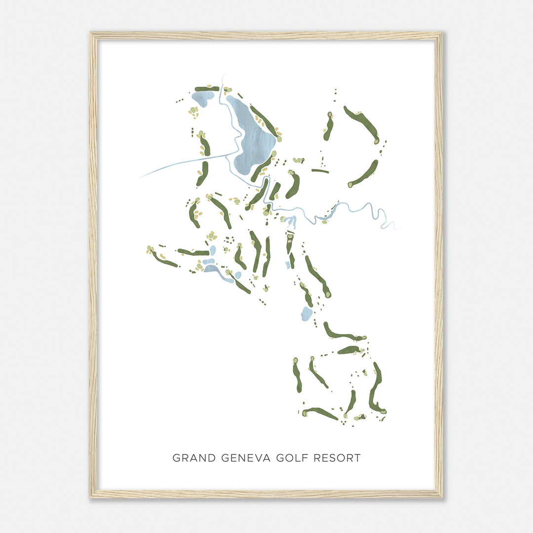 Print of Grand Geneva Golf Resort Modern Map