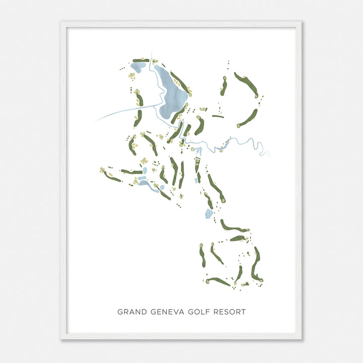 Print of Grand Geneva Golf Resort Modern Map