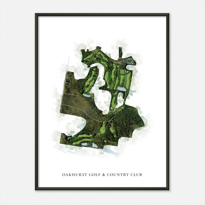 Print of Oakhurst Golf &amp; Country Club Classic Map