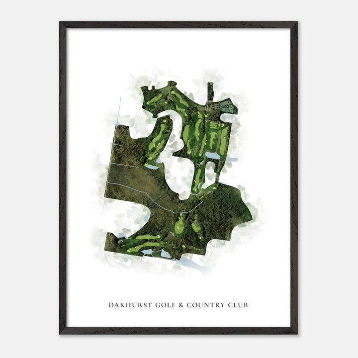 Print of Oakhurst Golf &amp; Country Club Classic Map