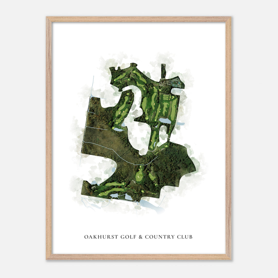 Print of Oakhurst Golf &amp; Country Club Classic Map