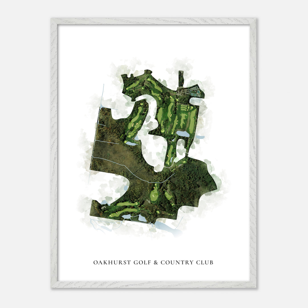 Print of Oakhurst Golf &amp; Country Club Classic Map