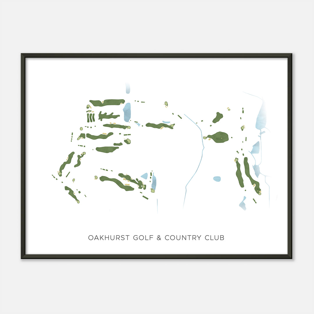 Print of Oakhurst Golf &amp; Country Club Modern Map