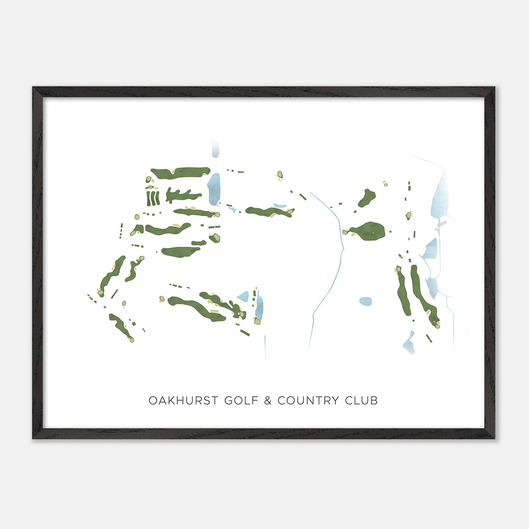 Print of Oakhurst Golf &amp; Country Club Modern Map