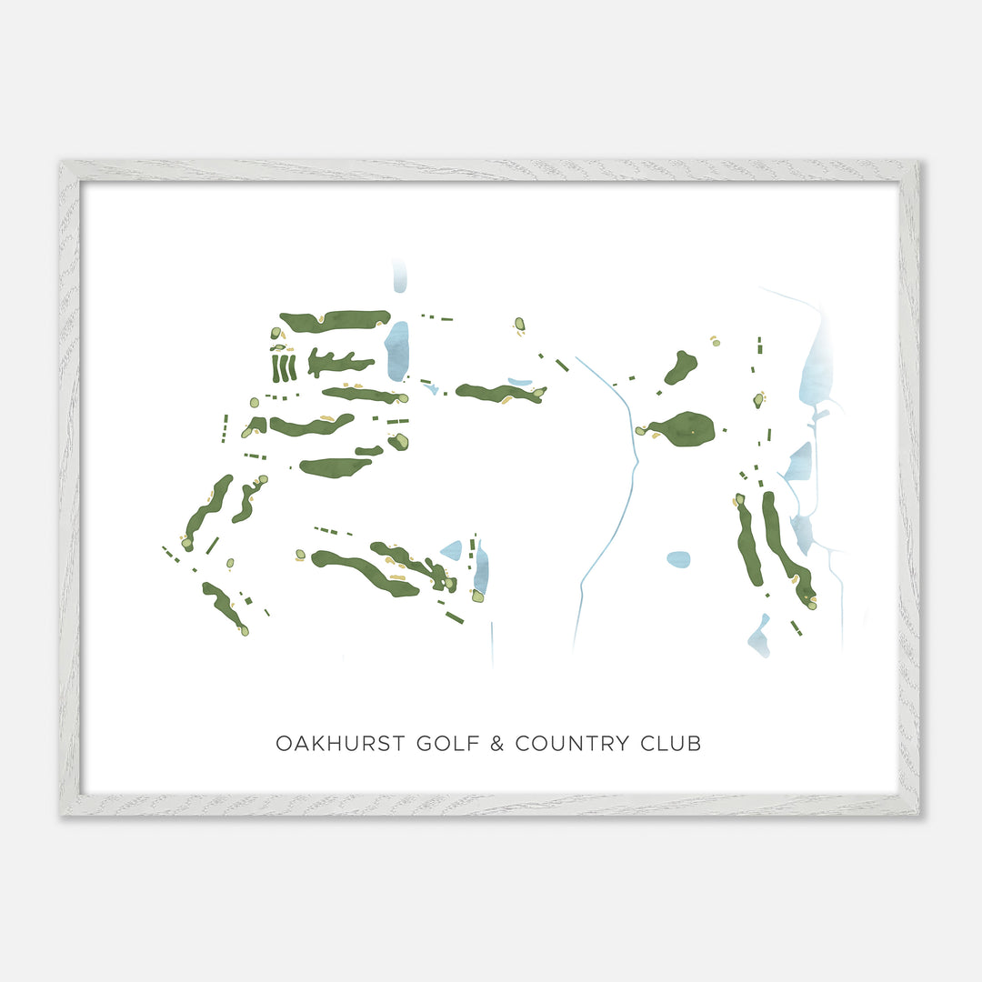 Print of Oakhurst Golf &amp; Country Club Modern Map