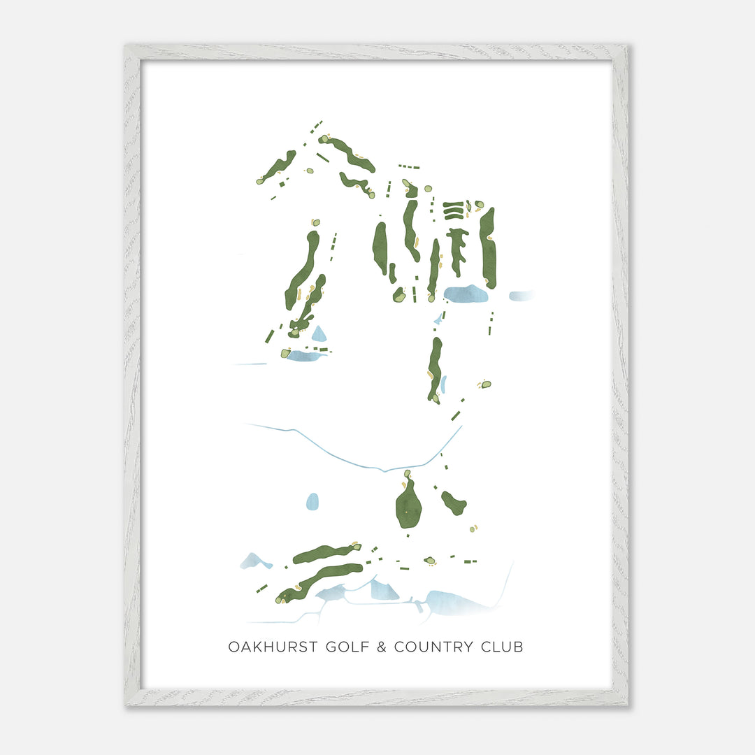 Print of Oakhurst Golf &amp; Country Club Modern Map