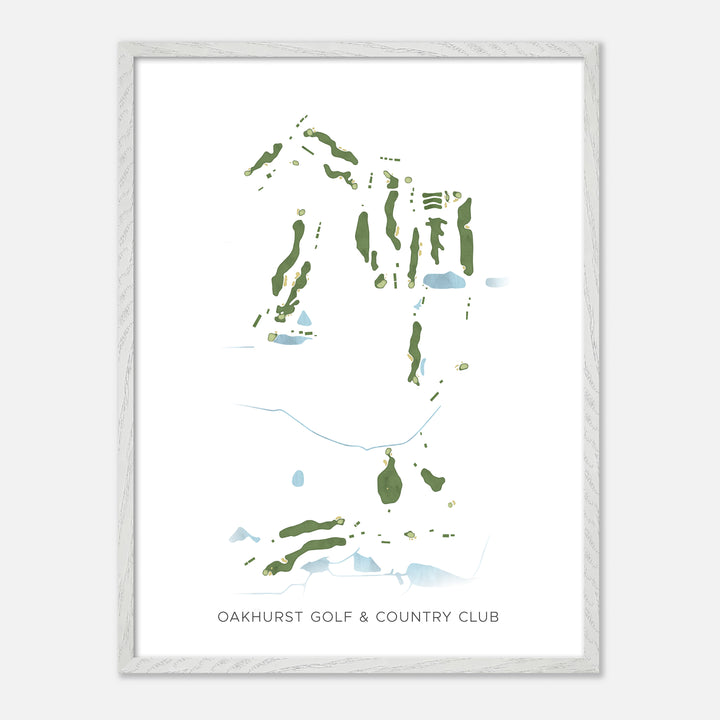 Print of Oakhurst Golf &amp; Country Club Modern Map