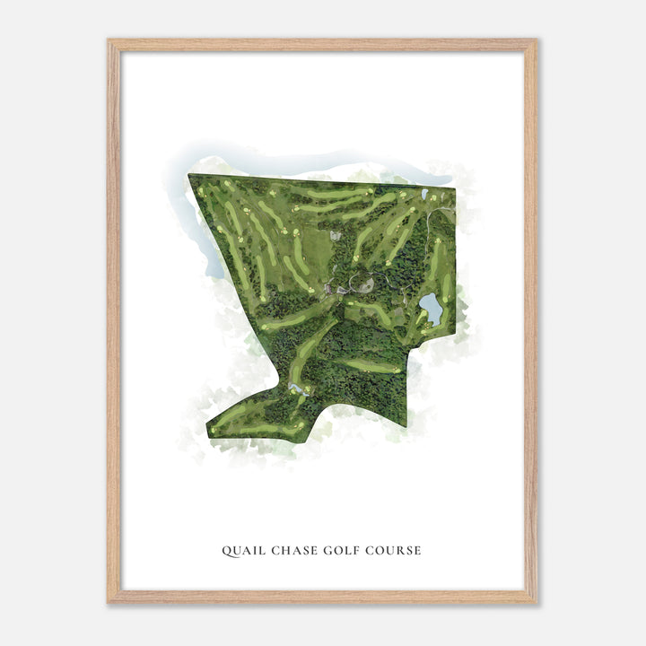 Print of Quail Chase Golf Course Classic Map
