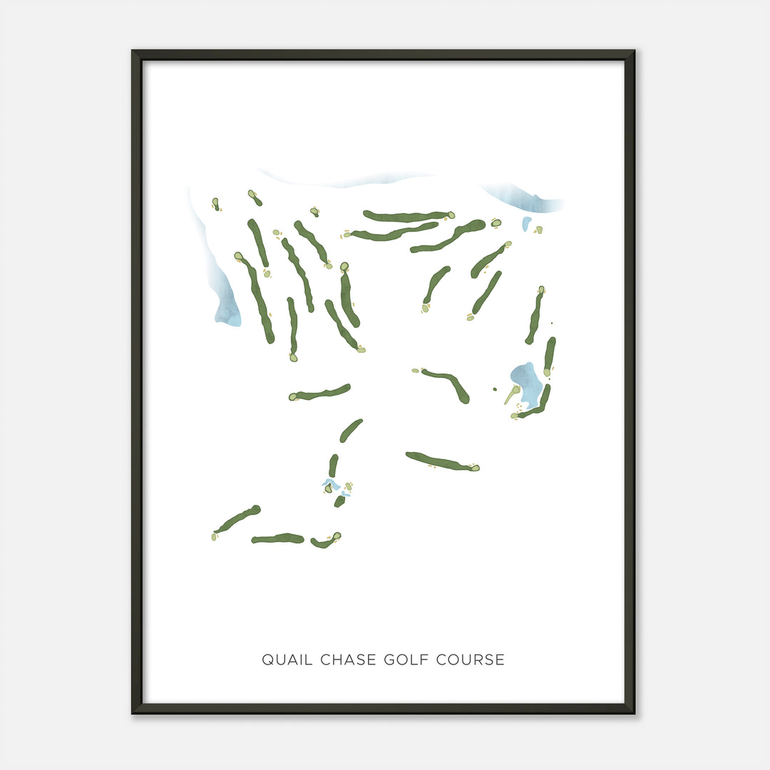 Print of Quail Chase Golf Course Modern Map
