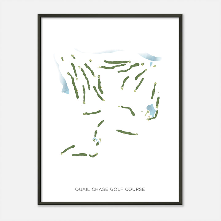 Print of Quail Chase Golf Course Modern Map