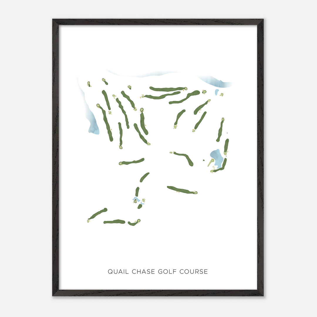 Print of Quail Chase Golf Course Modern Map