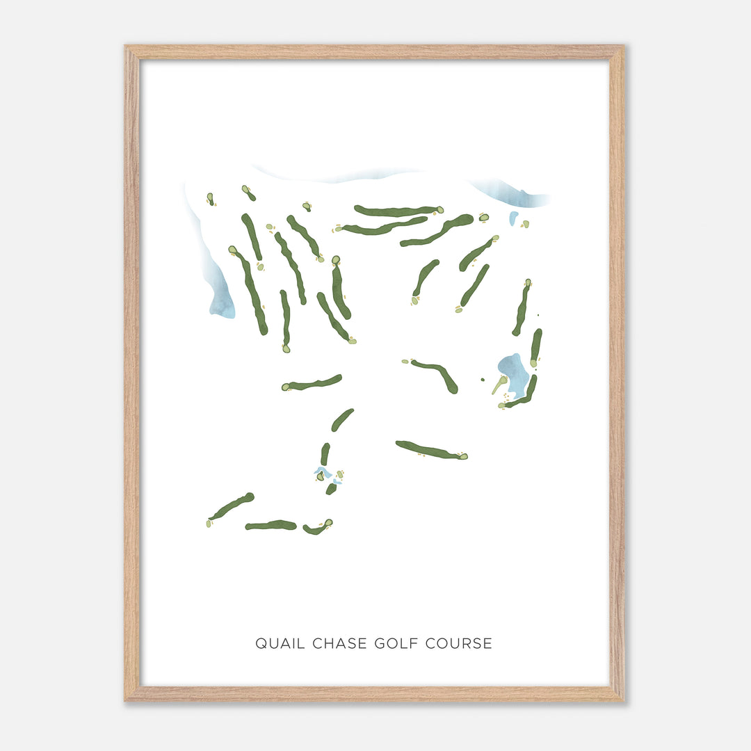 Print of Quail Chase Golf Course Modern Map