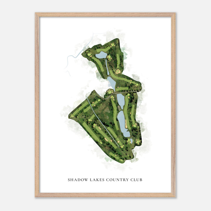 Print of Shadow Lakes Country Club Classic Map