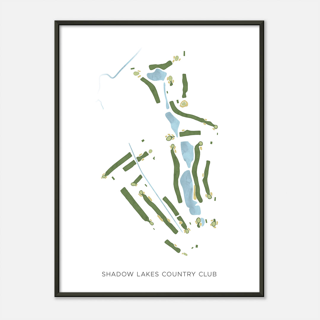 Print of Shadow Lakes Country Club Modern Map