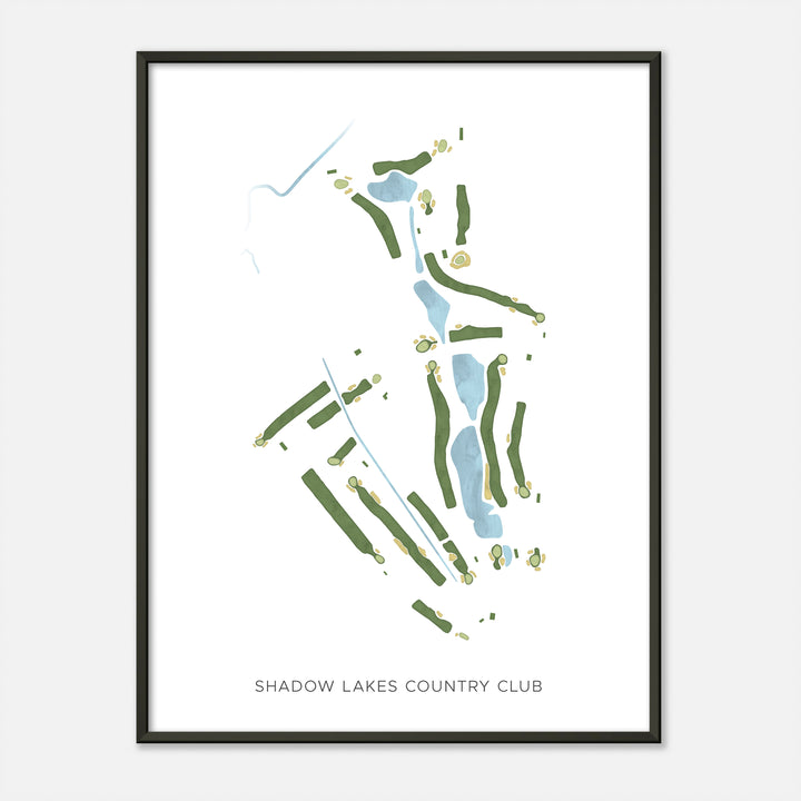 Print of Shadow Lakes Country Club Modern Map