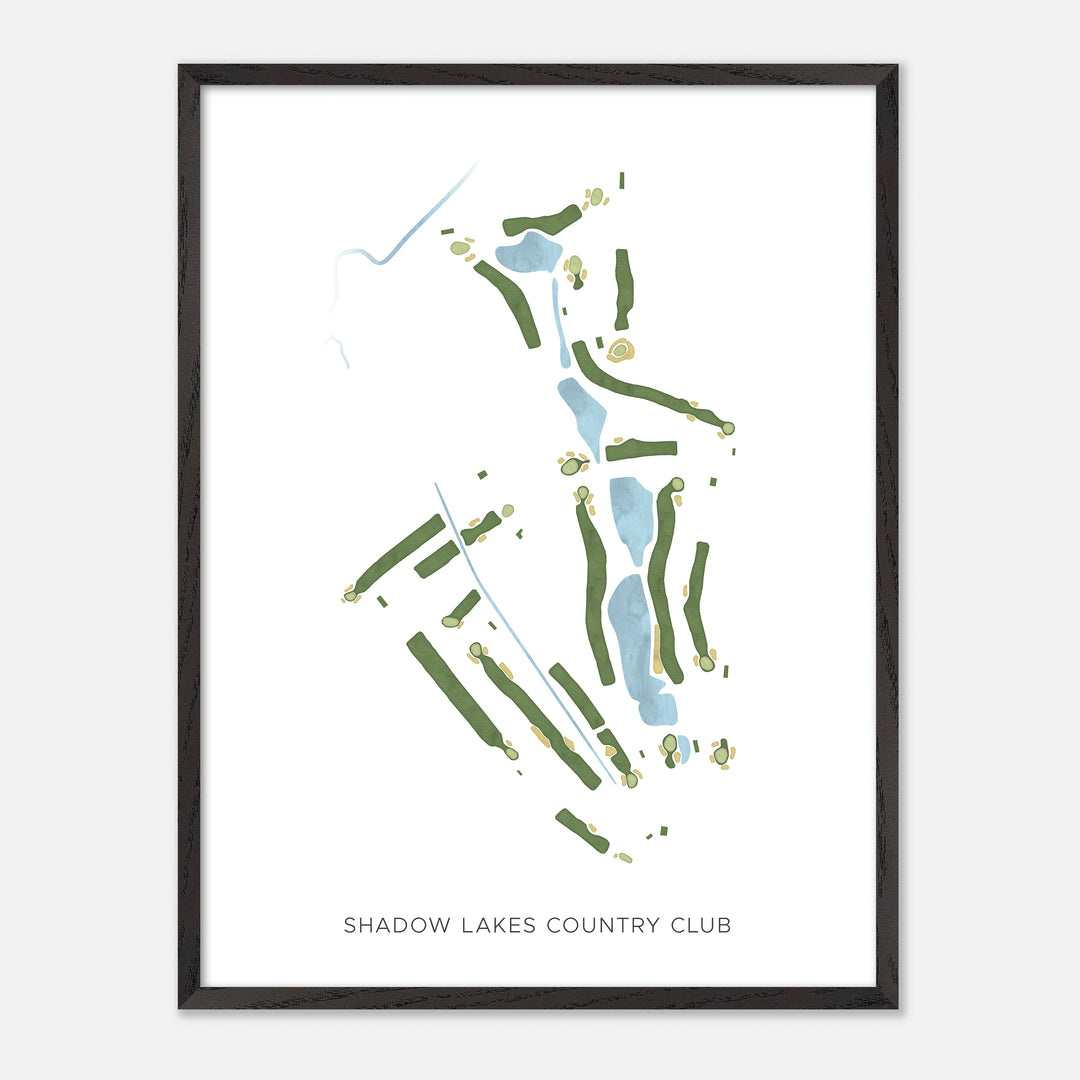 Print of Shadow Lakes Country Club Modern Map