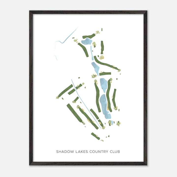 Print of Shadow Lakes Country Club Modern Map