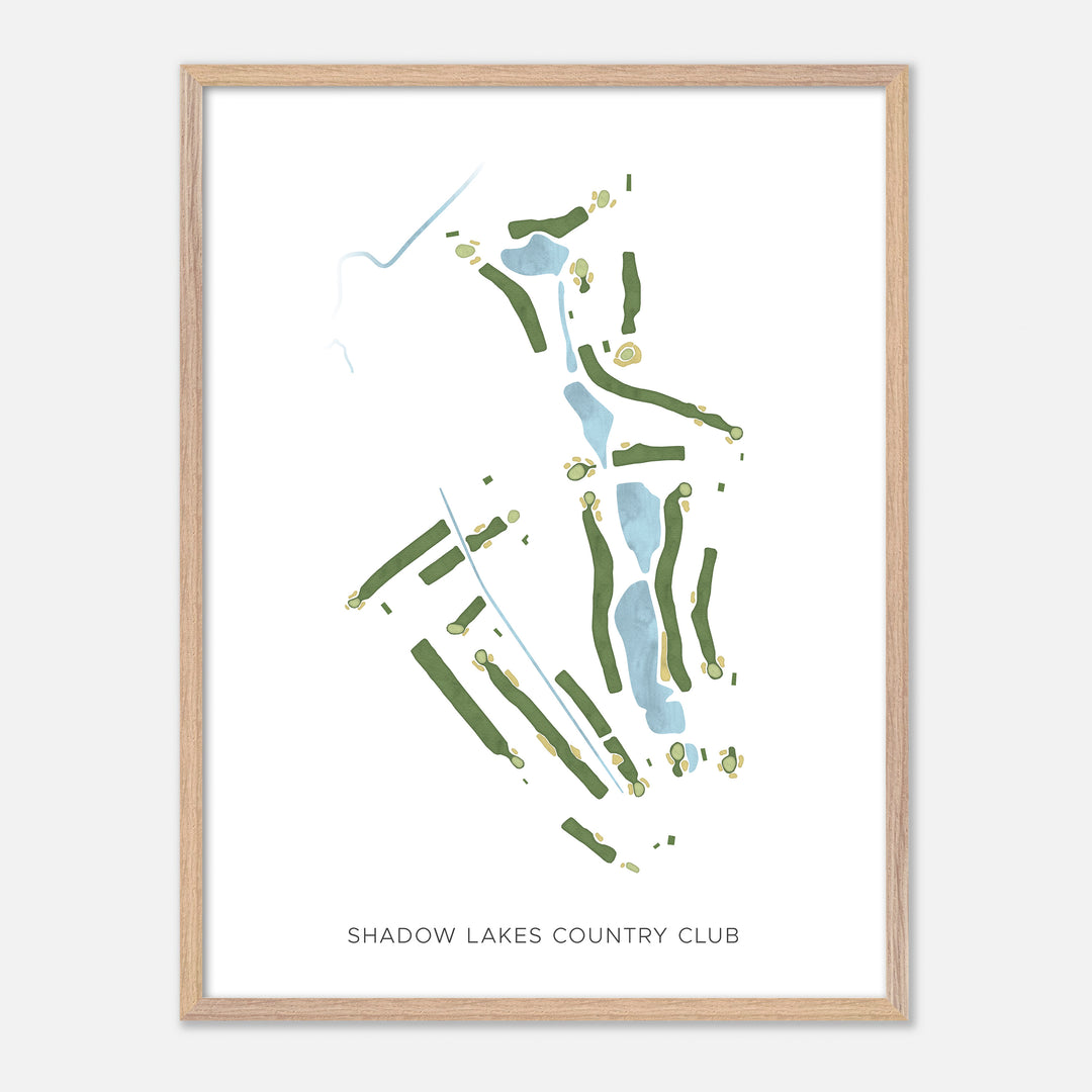 Print of Shadow Lakes Country Club Modern Map