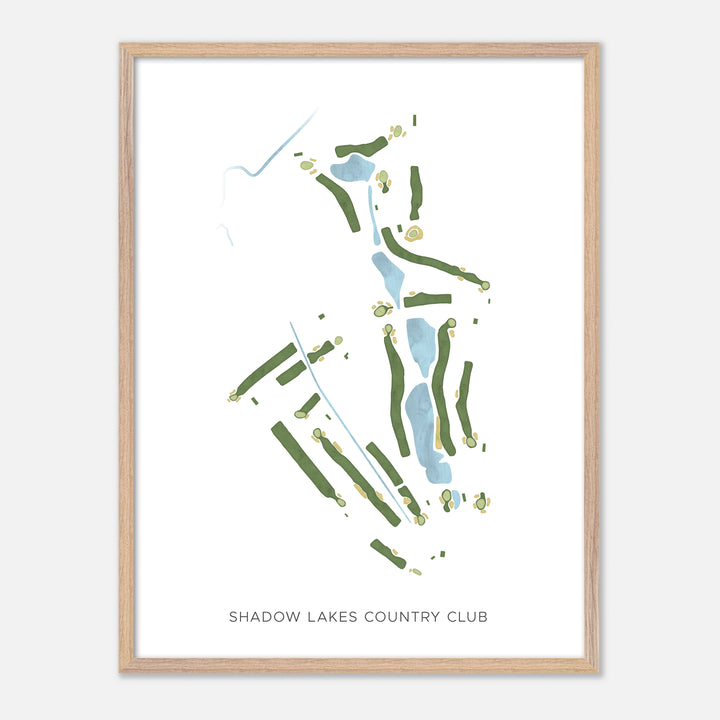Print of Shadow Lakes Country Club Modern Map