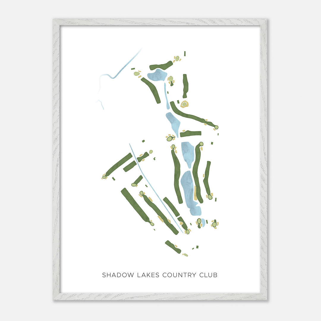 Print of Shadow Lakes Country Club Modern Map