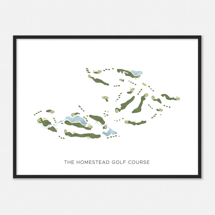 Print of The Homestead Golf Course Modern Map