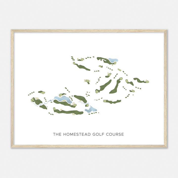 Print of The Homestead Golf Course Modern Map