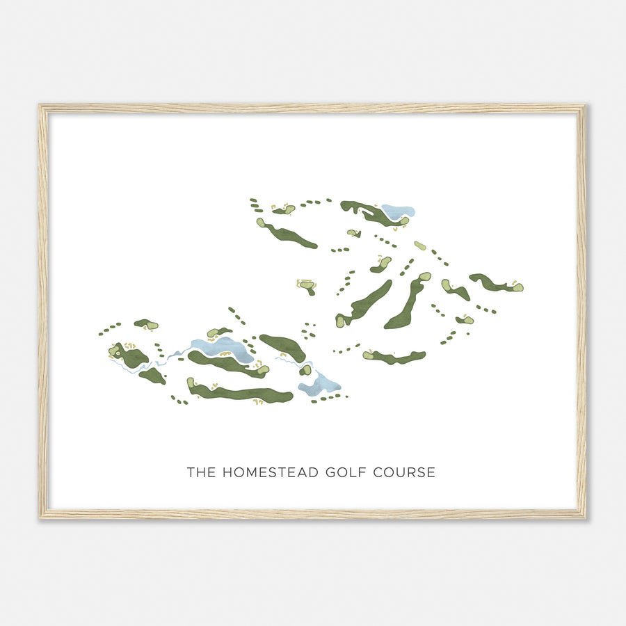 Print of The Homestead Golf Course Modern Map