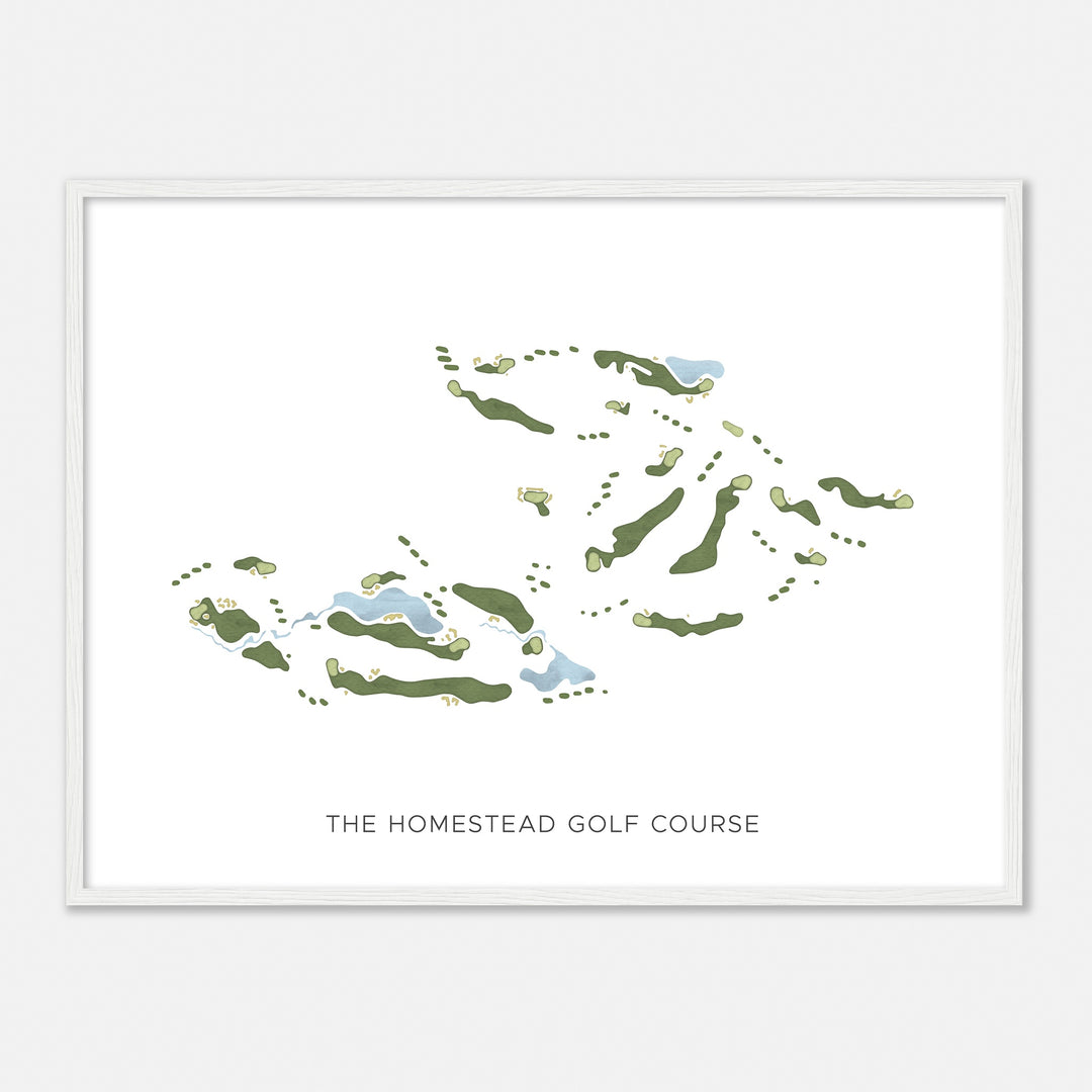 Print of The Homestead Golf Course Modern Map
