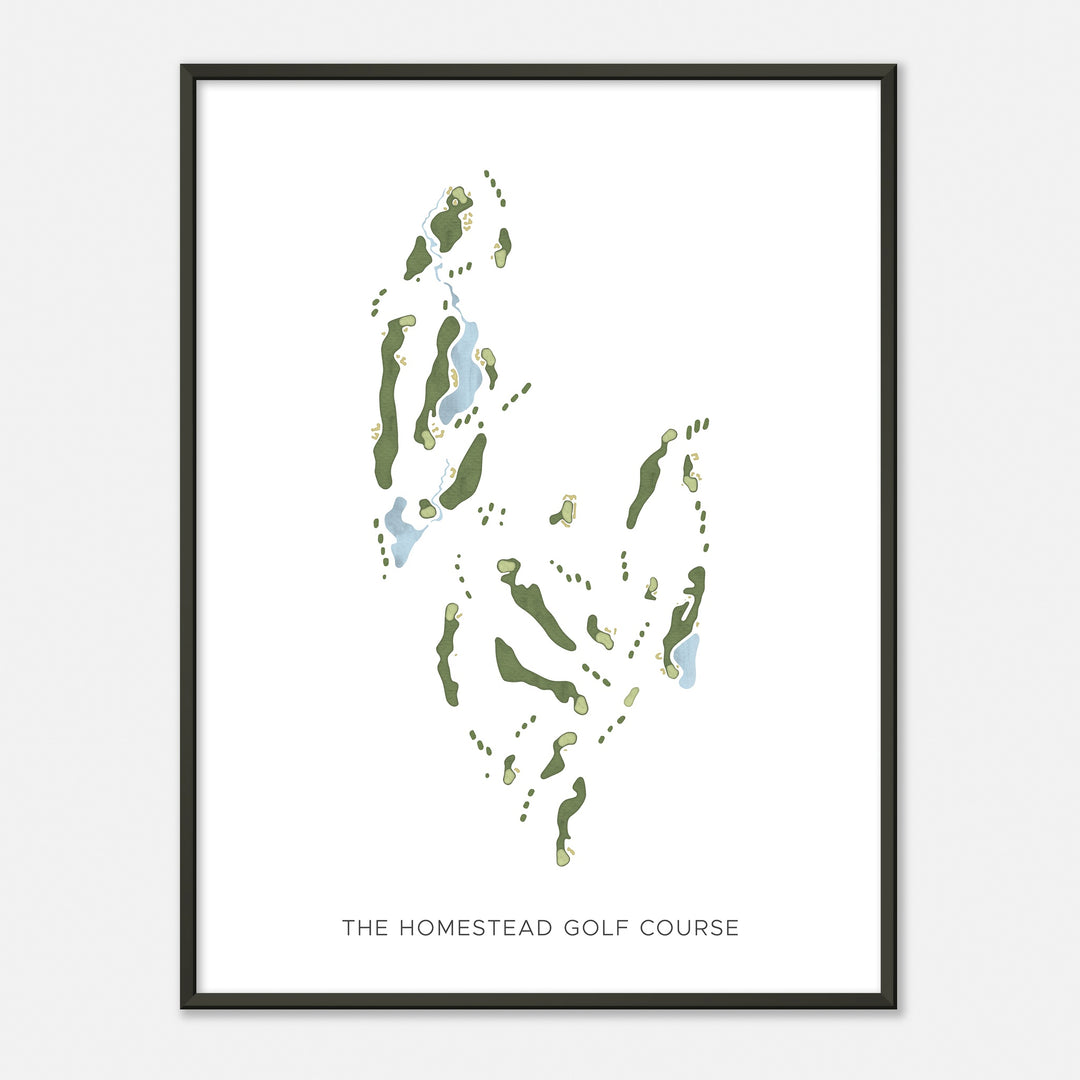 Print of The Homestead Golf Course Modern Map