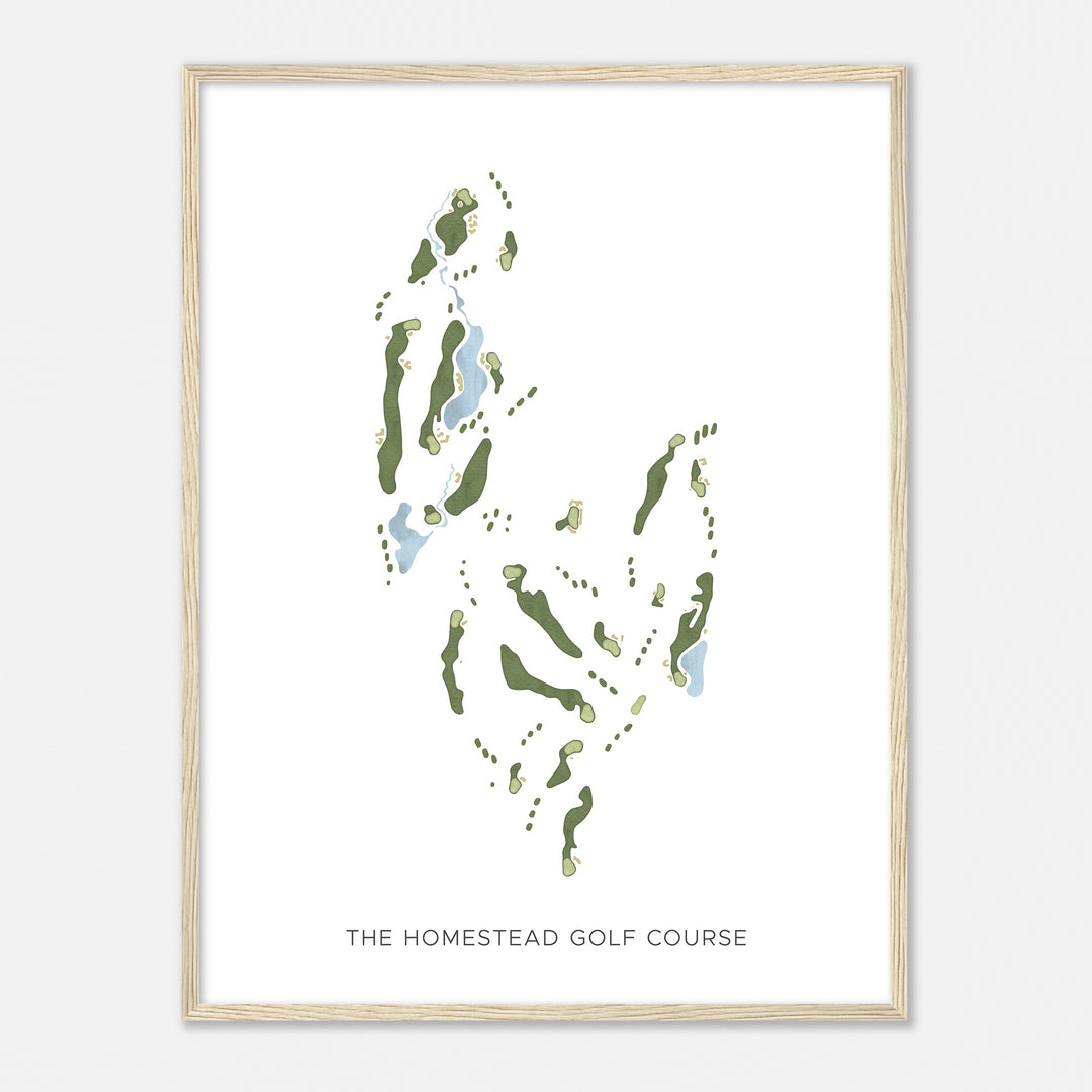 Print of The Homestead Golf Course Modern Map
