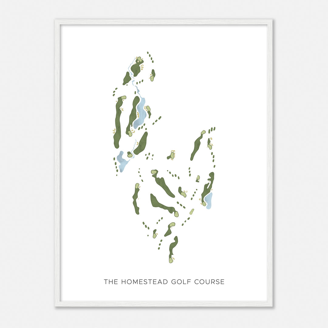 Print of The Homestead Golf Course Modern Map