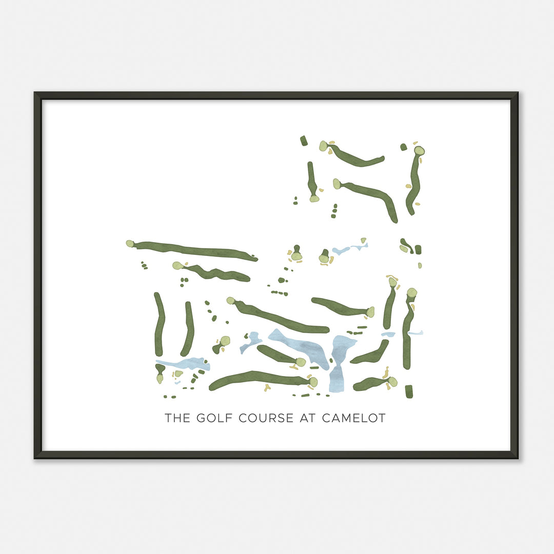 Print of The Golf Course At Camelot Modern Map