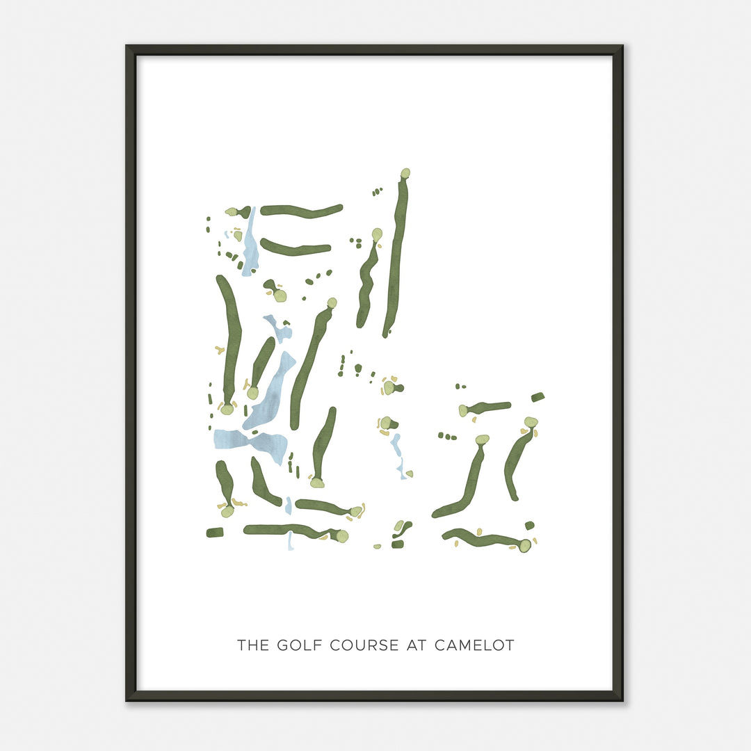 Print of The Golf Course At Camelot Modern Map