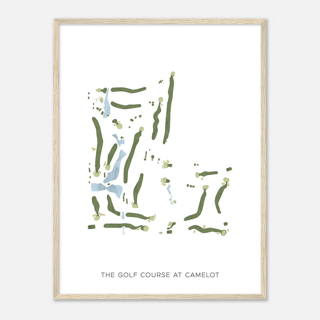 Print of The Golf Course At Camelot Modern Map