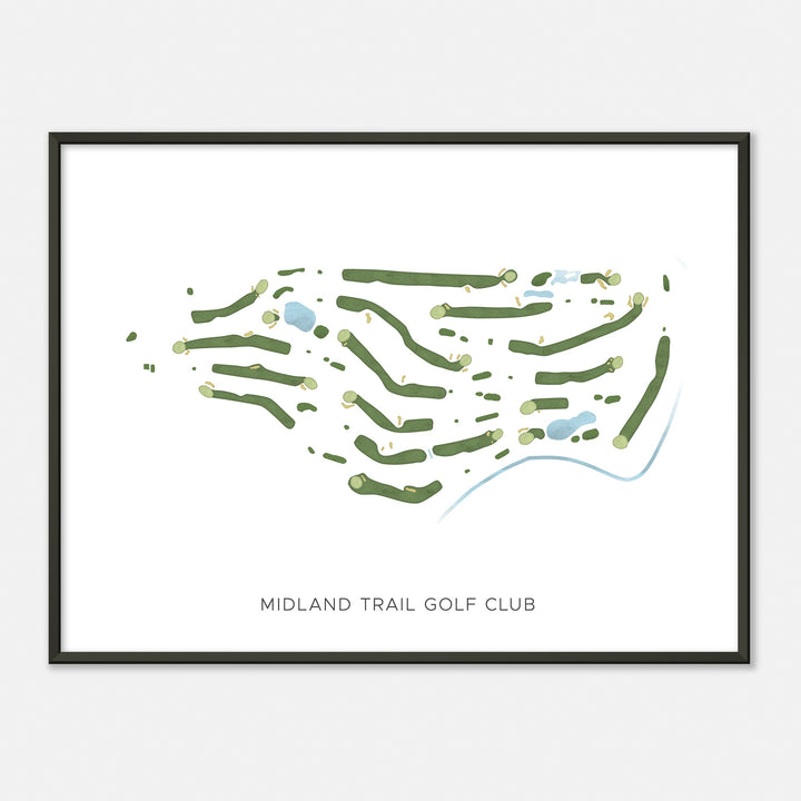 Print of Midland Trail Golf Club Modern Map