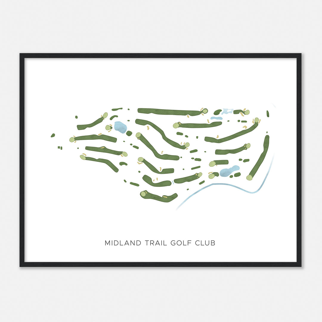 Print of Midland Trail Golf Club Modern Map